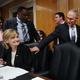 EPA Administrator Scott Pruitt, acknowledges Sen. Cindy Hyde-Smith (R-MI) after arriving at a Senate Appropriations Subcommittee hearing on Capitol Hill, May 16, 2018 in Washington, DC. The Subcommittee is hearing testimony on the proposed budget estimates for FY2019 for the Environmental Protection Agency.